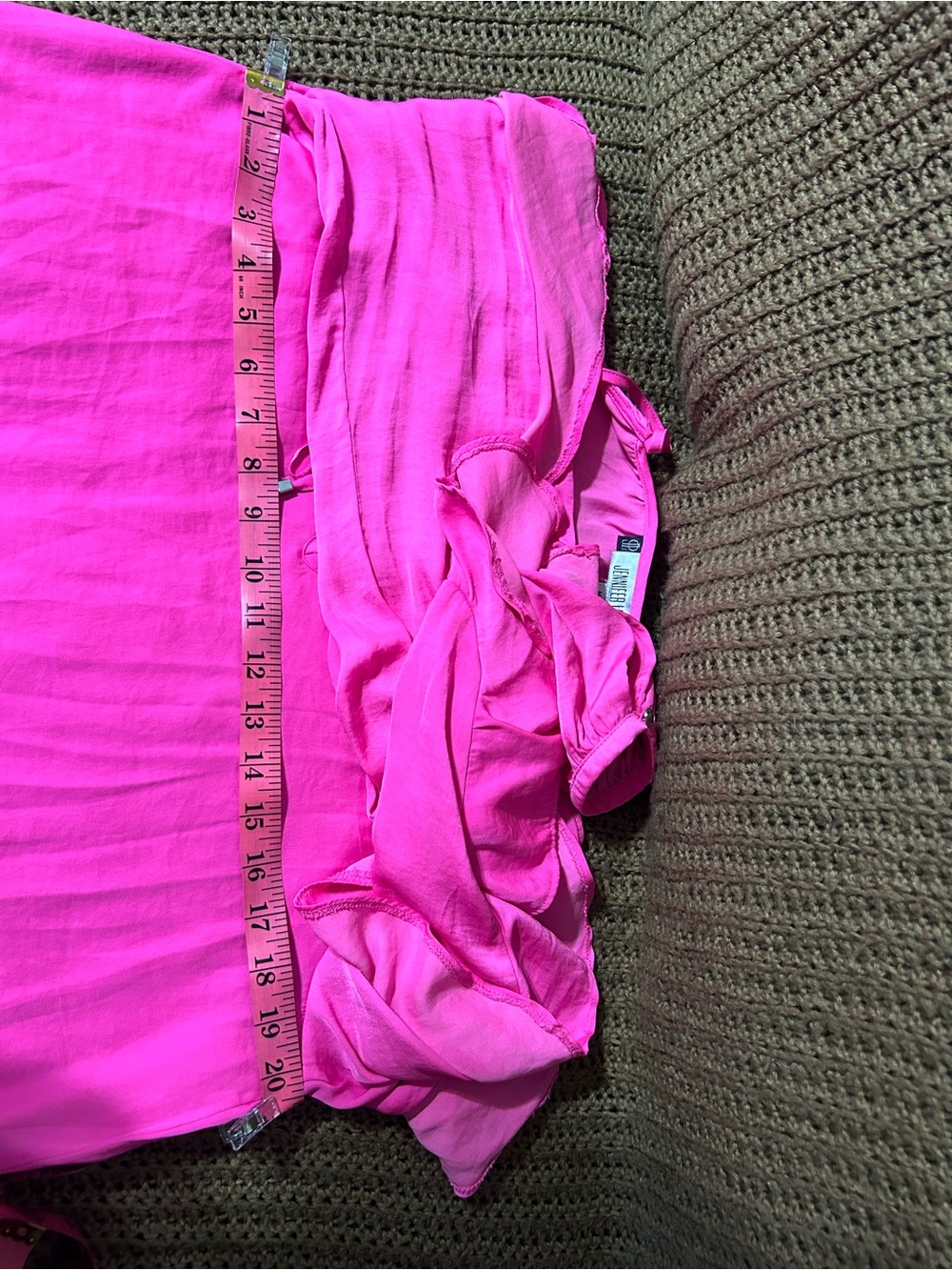 Jennifer Lopez Hot Pink Ruffle Cold-Shoulder Tunic - Picture 6 of 8